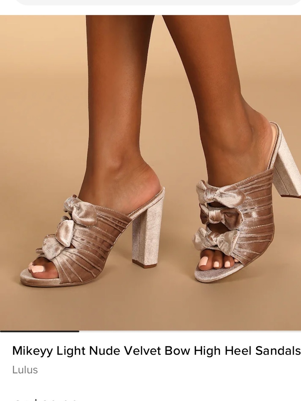 Lulus Velvet Knot high Heels - Picture 3 of 10
